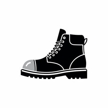 PrintSafety Work Boot Icon with Steel Toe Design