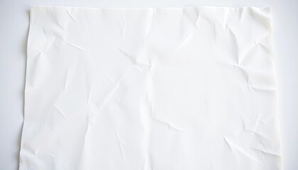 Crisp, unblemished white paper napkin, square shape, soft texture, napkin, clean napkin