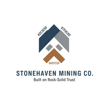 Stonehaven Mining Company Logo Design Elements.