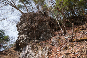 Fototapeta premium Climbing Mount Ryokami, Saitama, Japan