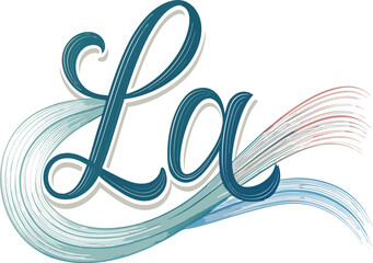 Vector Illustration L and A Letter Icon