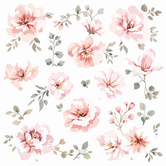 seamless floral pattern set