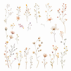 abstract floral background with flowers