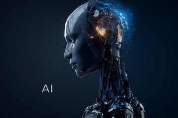 AI - Artificial Intelligence. Big Data and Deep Machine learning Concept. Business Internet Technology