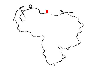 map of venezuela