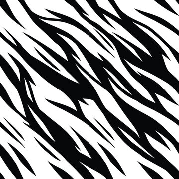 Black and white zebra print pattern with sharp stripes