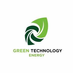 Fototapeta premium Green Technology Energy Logo Symbol.