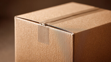 Cardboard box for moving or storage. Ideal for services related to relocation, packaging, and transporting items.