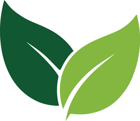 Green leaves logo design
