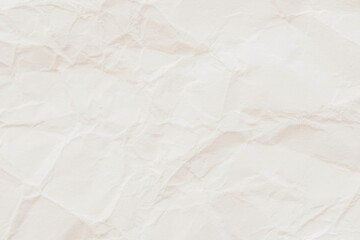 Soft white crumpled paper texture background, close-up view