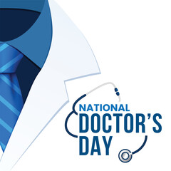 National Doctors Day background design. Vector illustration