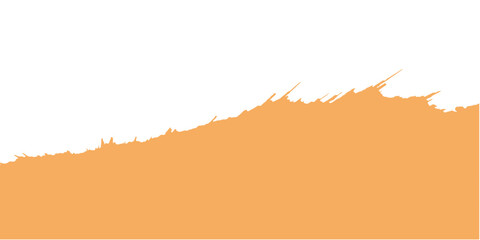 Abstract orange sunset landscape vector illustration featuring desert mountains, sky clouds, and tree silhouettes in a paper art design for summer travel or autumn nature themes © MAHIN