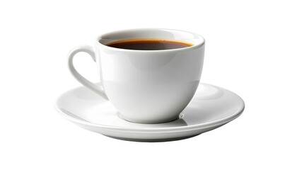 Ceramic Coffee Cup with Saucer Isolated on White Background