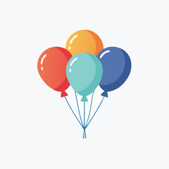 Naklejka premium Colorful Balloons Bunch for Celebration and Decoration.