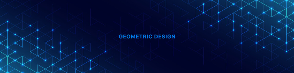 Abstract technology background with a geometric pattern of triangle shapes. Graphic design element
