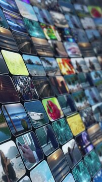 Streaming video content on media gallery wall