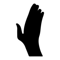 Fototapeta premium Popular Black vector illustration of a human hand silhouette simple icon