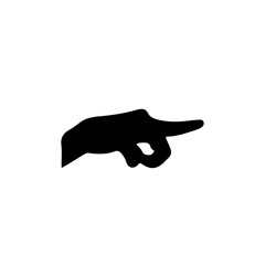 Finger gesture various black silhouette woman hands