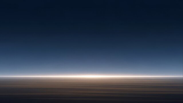 Stratospheric view of the glowing horizon line above layered clouds during twilight or dawn, showcasing the upper atmosphere and the curvature of the Earth.