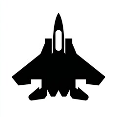 military fighter pictogram black and white icon 