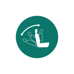 vector icon design of car seat settings.