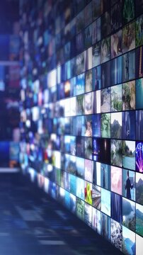 Global content streaming on large media wall display