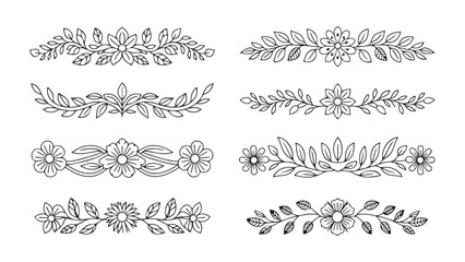 Elegant black rose silhouettes isolated on white background classic floral design detailed petals and leaves romantic flower art