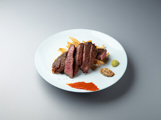 beef steak on a plate