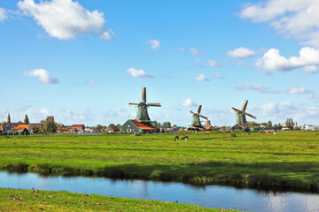 Ancient village in Holland with windmills © Kushnirov Avraham