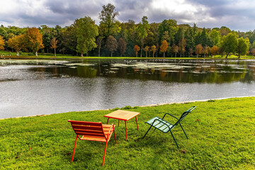 Colorful chairs for tourists © Kushnirov Avraham
