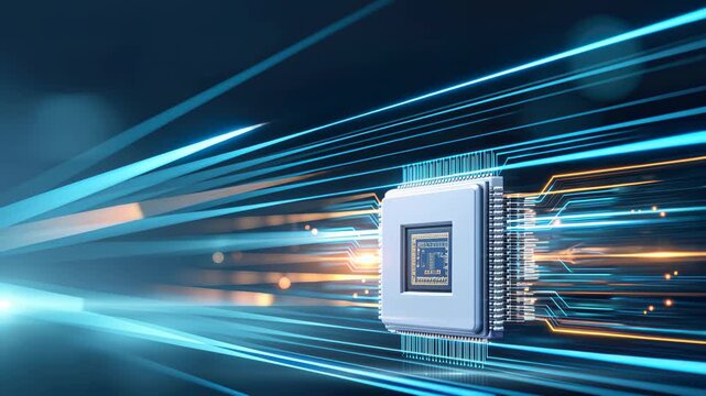 Powerful Futuristic Cooling Chip Processor Technology With High Speed Digital Data