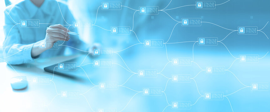 Cybersecurity and Data Protection in Digital Transactions Blockchain. - Powered by Adobe