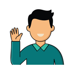 Male Lineal Color Illustration Icon Vector for User Design