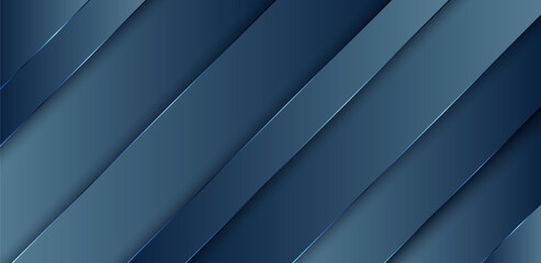 Abstract background with diagonal blue and grey gradient stripes creating a modern layered pattern and dynamic visual effect.