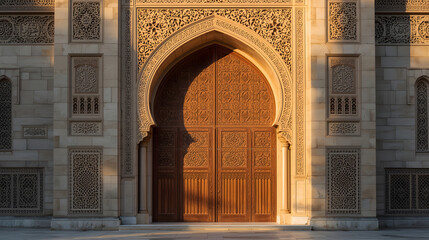 Ornate Golden Islamic Archway