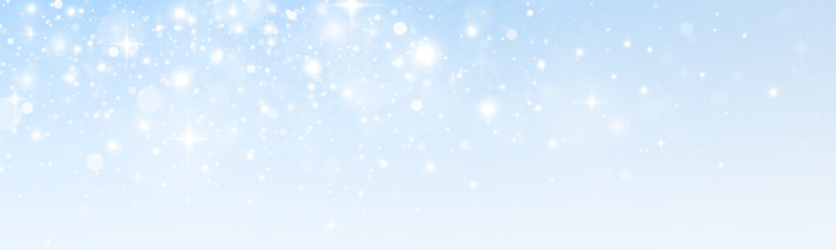 Shining falling stardust with shimmering particles. Christmas composition for decoration.