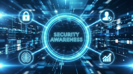 Cyber Security Awareness Concept For Business Data Protection