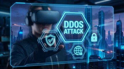 DDoS Attack Cyber Security Protection Concept For Virtual Reality