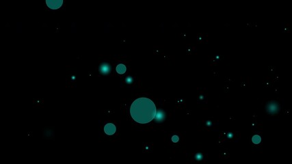 Turquoise sparkling bubbles and light particles floating on transparent background with alpha channel ideal for festival visuals concert screens and digital celebrations