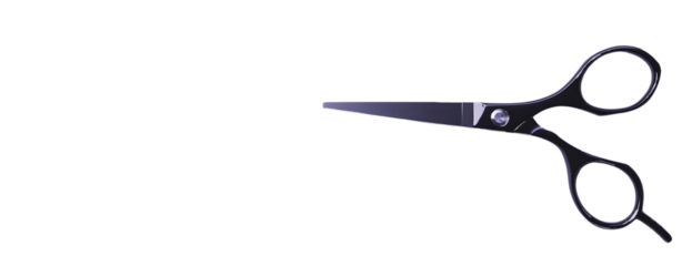 Hair scissors with sharp blades and handles isolated on a white background P N G A I G E N E R A T E D