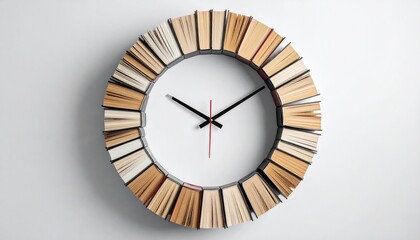 A Time for Knowledge: A unique clock crafted from books, symbolizing the timeless nature of wisdom and the importance of learning.