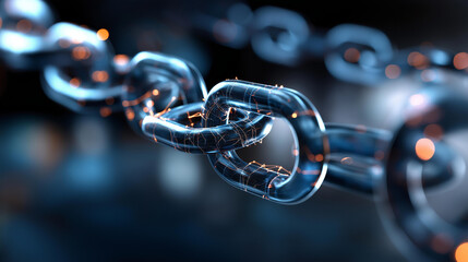 Blockchain technology concept digital chain network, how blockchain is rebuilding cybersecurity, faceless cybersecurity experts implementing blockchain, distributed ledger security, defocused