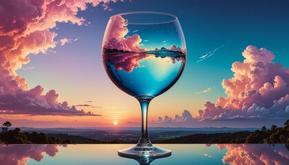 Soft Ribbons Replacing Clock Hands in a Surreal Firefly Scene with Pastel Tones