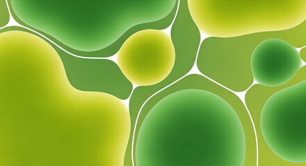 Vibrant green gradient shapes in modern abstract design