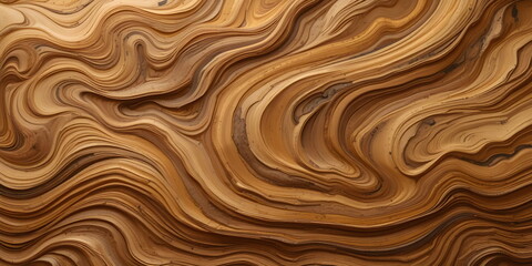 Stunning wooden texture with wavy brown layers