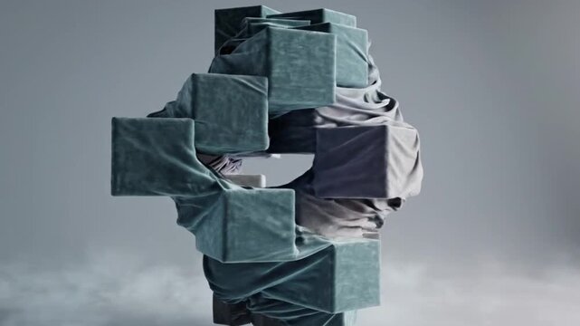 Breathing Geometries Surreal Morphing Angles in Minimal Abstract Dreamscape