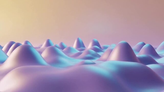 Breathing Landscape Expressing Elastic Time in Calm Futuristic Motion