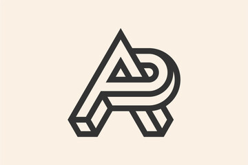 AP Letter Impossible 3d Logo Design