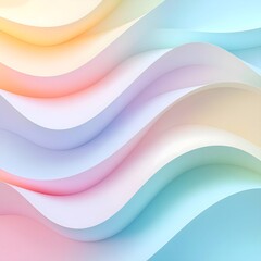 Obraz premium Abstract layered geometric shapes in pastel design