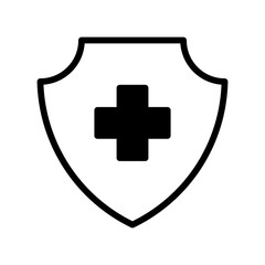 Obraz premium Healthcare Protection Shield Icon Vector